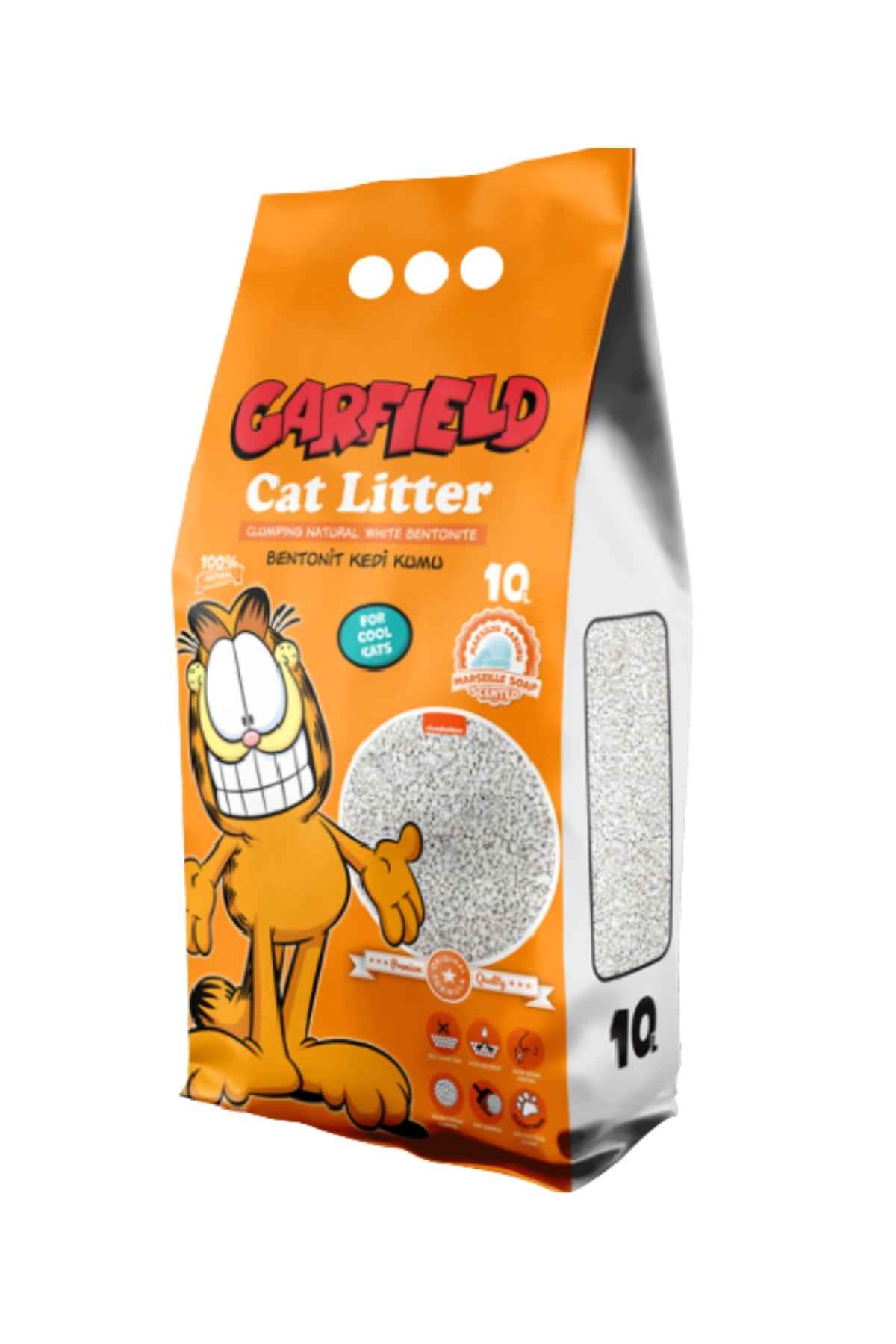 Garfield Bentonit Kokulu Kedi Kumu Kumu 10 L 