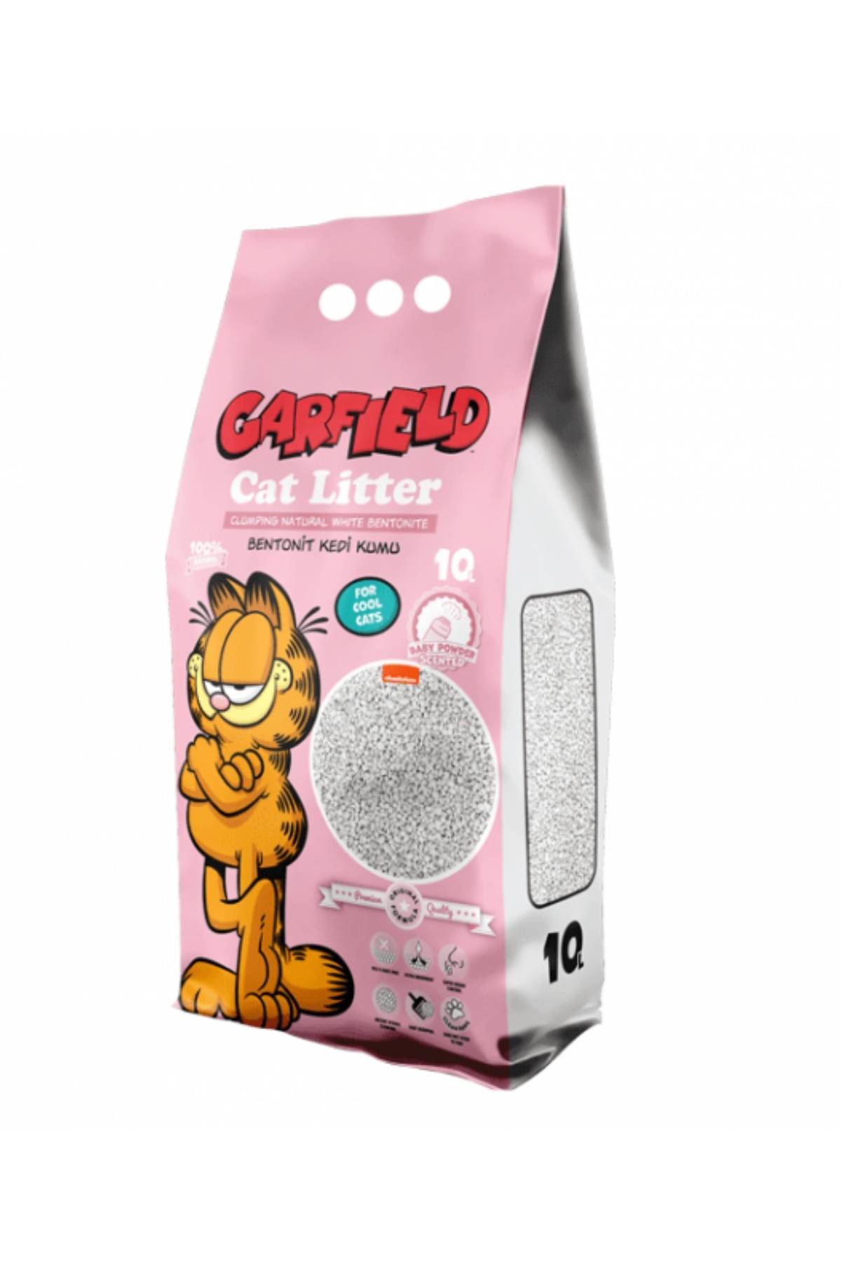 Garfield Bebek Pudrası Kokulu Kedi Kumu Kedi Kumu 10 L 
