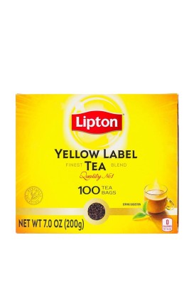 شاي ليبتون العلامة الصفراء الدولي 100 ظرف شاي 200 غرام من Lipton - Thumbnail