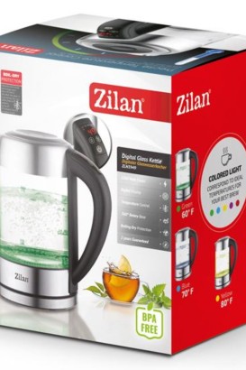 غلاية زجاجية رقمية 1.7 لتر ZLN3949 من Zilan - Thumbnail