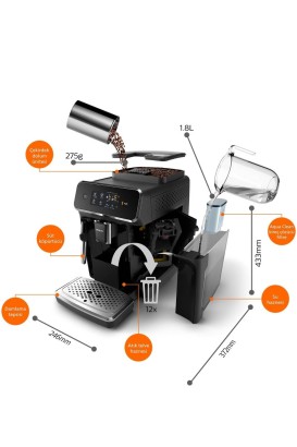 Philips EP2220 Otomatik Espresso Kahve Makinesi 1,8 Litre - Thumbnail