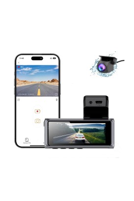 كاميرا داش مزدوجة العدسة 3 16 IPS شاشة WiFi WDR رؤية ليلية مستشعر G من Extension warrior - Thumbnail