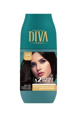 صبغ شعر ديفا بروفشينال بالكرياتين | بني غامق 3.0 من Diva - Thumbnail