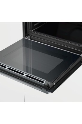 فرن كهربائي 3600 واط بلون فضي اسود موديل HBG675BS1 من Bosch - Thumbnail