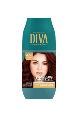 صبغ شعر ديفا بروفشينال بالكرياتين |برغندي متوسط 4.66 من Diva - Thumbnail