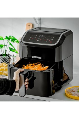 مقلاة هوائية رقمية سعة 5 لتر مجهزة بتقنية VORTX للقلي الهوائي والطهي بدون زيت 10 أوضاع طهي محددة مسبقًا GAF37527 من Geepas - Thumbnail