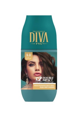 صبغ شعر ديفا بروفشينال بالكرياتين | بني فاتح 5.0 من Diva - Thumbnail