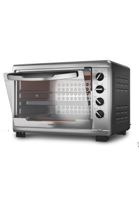 فرن كهربائي سعة 60 لتر مع 2 طبق جسم من الفولاذ المقاوم للصدأ موديل OV9600 من Modex - Thumbnail