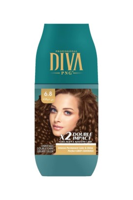 صبغ شعر ديفا بروفشينال بالكرياتين | بني شوكلاتة 6.8 من Diva - Thumbnail