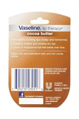 فازلين علاج الشفاه بزبدة الكاكاو بحجم 7 جرام من Vaseline - Thumbnail