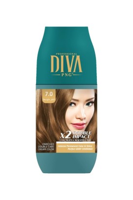 صبغ شعر ديفا بروفشينال بالكرياتين | اشقر متوسط 7.0 من Diva - Thumbnail