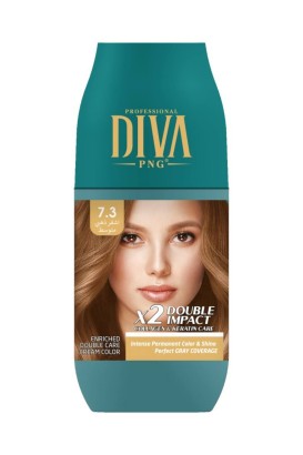 صبغ شعر ديفا بروفشينال بالكرياتين | اشقر ذهبي متوسط 7.3 من Diva - Thumbnail