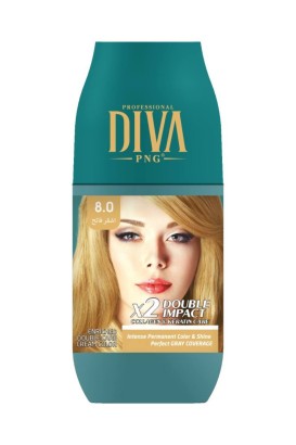 صبغ شعر ديفا بروفشينال بالكرياتين | اشقر فاتح 8.0 من Diva - Thumbnail