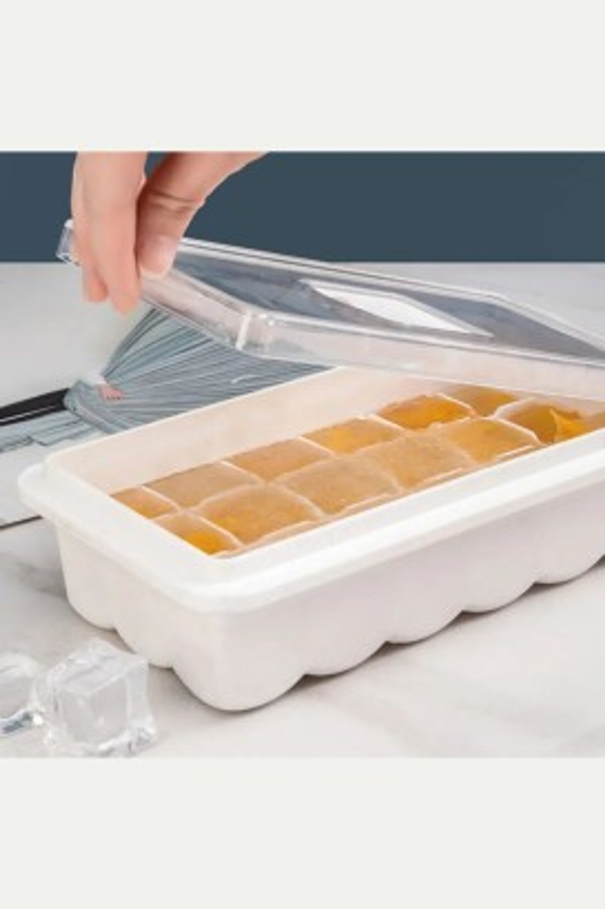 Fante Cube Tray  Summer Small Ice Soft-Bottomed And Easy To Shape, With Lid