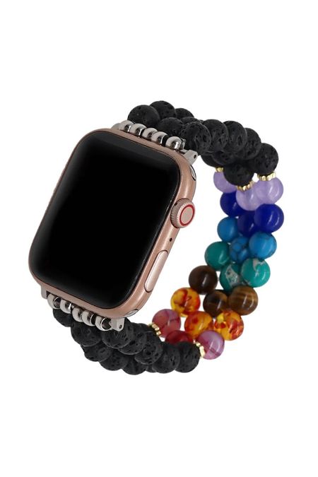 Go2Boho Doğal Taş Boncuklu Akıllı Saat Kayışı – 38–45mm