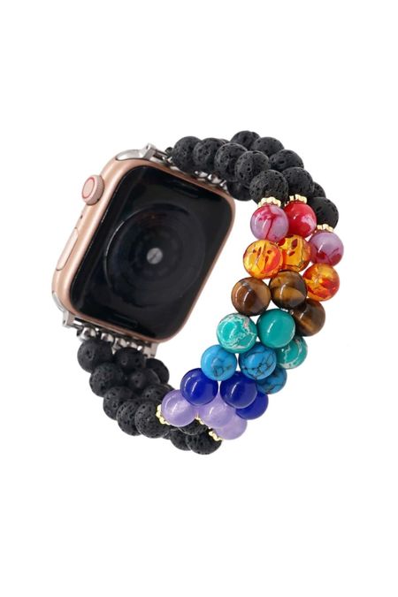 Go2Boho Doğal Taş Boncuklu Akıllı Saat Kayışı – 38–45mm