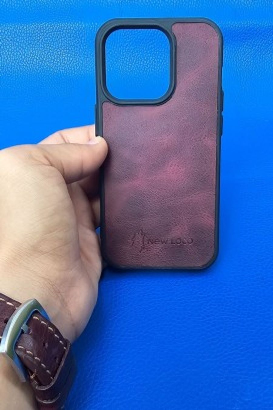 New Loco Hakiki Deri iPhone 14 Pro Kılıfı