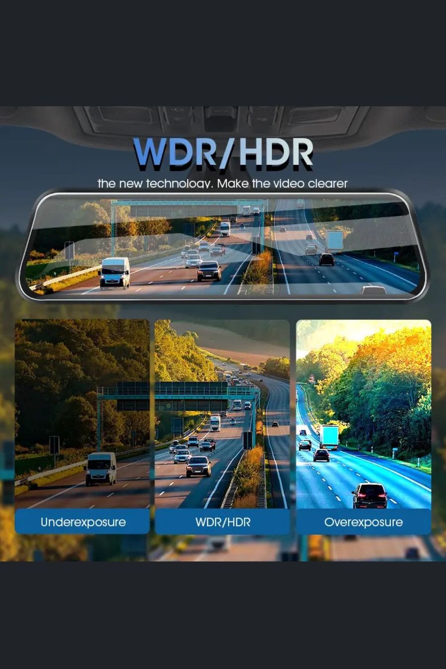 SSS Araç Kamerası 10 İnç Dokunmatik Ekranlı 4K Aynalı  – Wi-Fi ve GPS