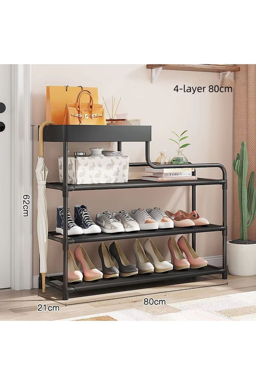 BD Home Çok Katmanlı Metal Ayakkabı Düzenleyici Raf