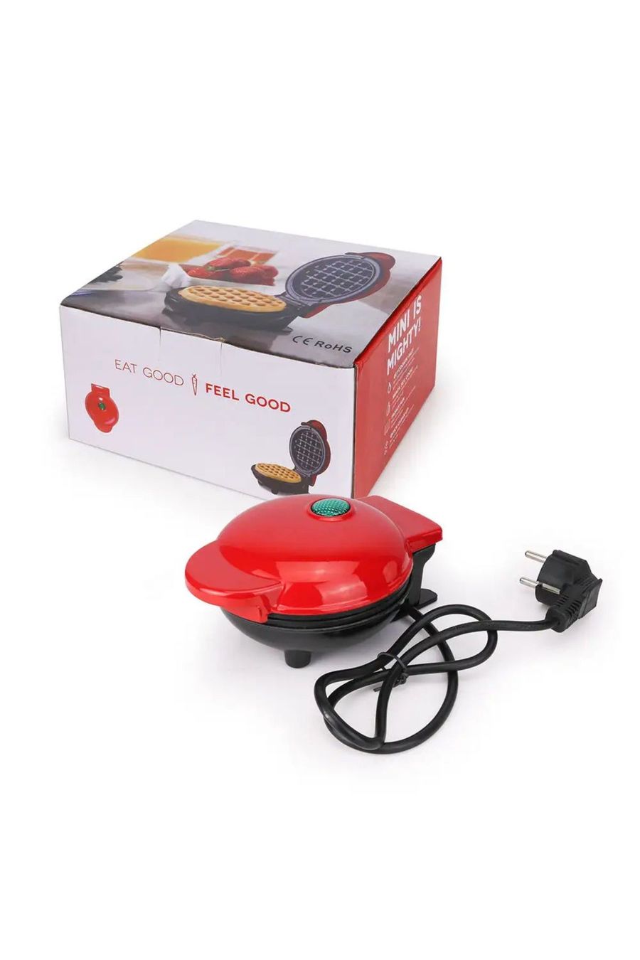 Vcantiger Mini Elektrikli Waffle Makinesi – Yapışmaz Kaplama