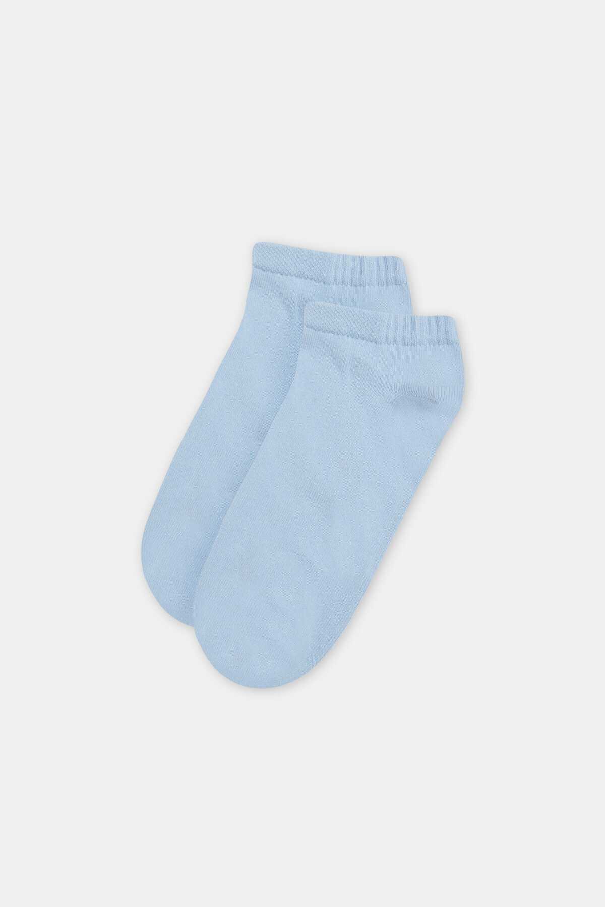 Dagi Mavi Düz Patık Kadın Çorabı