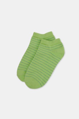 Dagi Yeşil Kadın Çizgili Çorap - Thumbnail