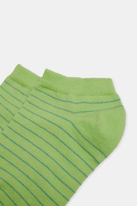 Dagi Yeşil Kadın Çizgili Çorap - Thumbnail