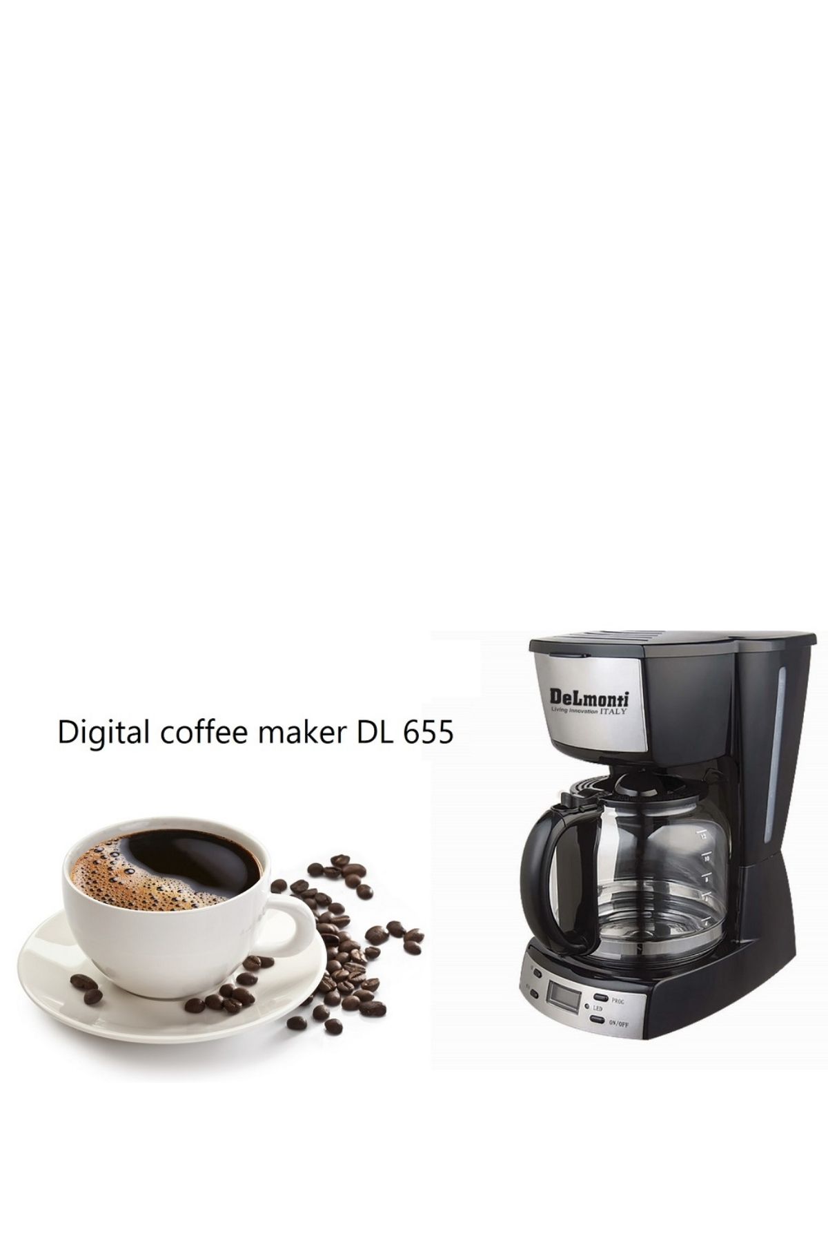 Delmonti Dijital kahve Makinesi 900 w 1,5 L DL655