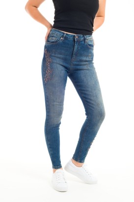 Desperado 302 Eskitme Model Boncuklu İşleme Detaylı Kadın Kot Pantolon - Thumbnail