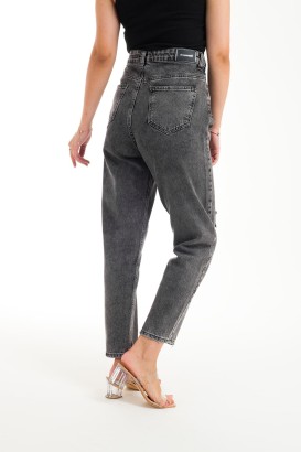 Desperado 303 Yırtık Desenli Geniş Paçalı Mom Jeans Kadın Kot Pantolon - Thumbnail