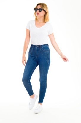 Desperado 324 Cep Kenarları Pullu Model Kadın Kot Pantolon - Thumbnail