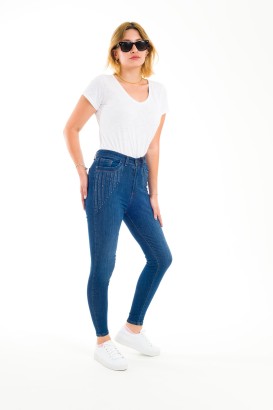 Desperado 324 Cep Kenarları Pullu Model Kadın Kot Pantolon - Thumbnail