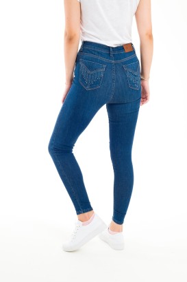 Desperado 324 Cep Kenarları Pullu Model Kadın Kot Pantolon - Thumbnail