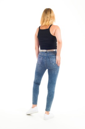 Desperado 331 Eskitme Model Pullu Tırnaklı Yırtık Desenli Kadın Kot Pantolon - Thumbnail