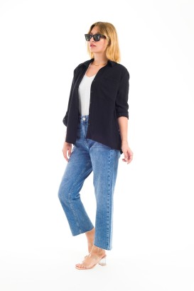 Desperado 496 Düz Model Yırtık Paça Kadın Kot Pantolon - Thumbnail
