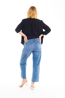 Desperado 496 Düz Model Yırtık Paça Kadın Kot Pantolon - Thumbnail