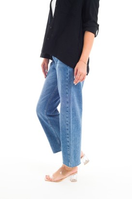 Desperado 496 Düz Model Yırtık Paça Kadın Kot Pantolon - Thumbnail