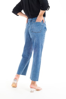 Desperado 496 Düz Model Yırtık Paça Kadın Kot Pantolon - Thumbnail