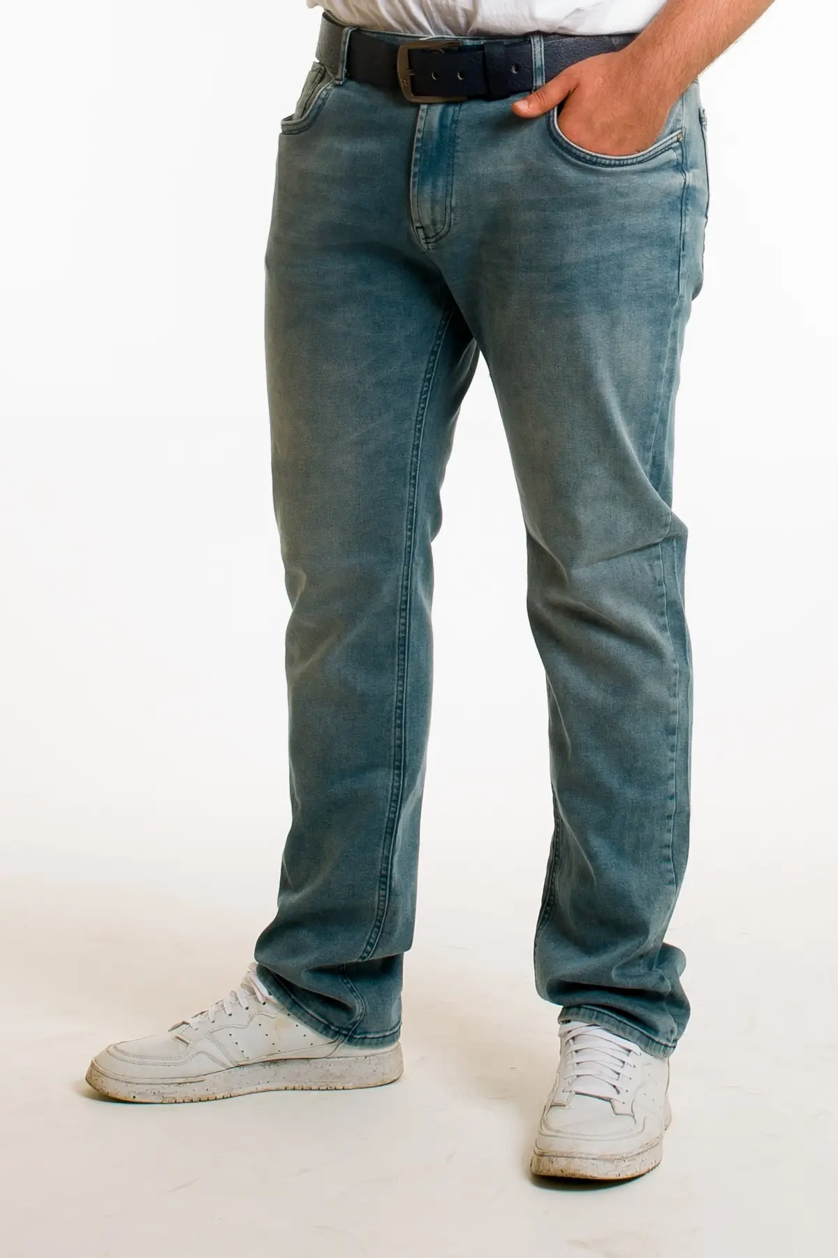 Desperado 962 Düz Model Kemerli Erkek Kot Pantolon - Thumbnail