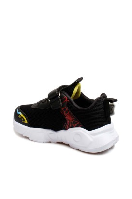 Fast Step Kids Unisex Boys Sport Shoes Black Red 615XCA2023 - Thumbnail