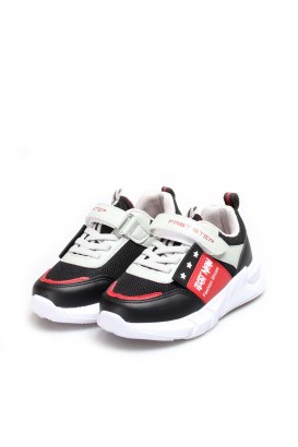 Fast Step Kids Unisex Boys Sport Shoes White Navy Blue Red 991XA1226 - Thumbnail