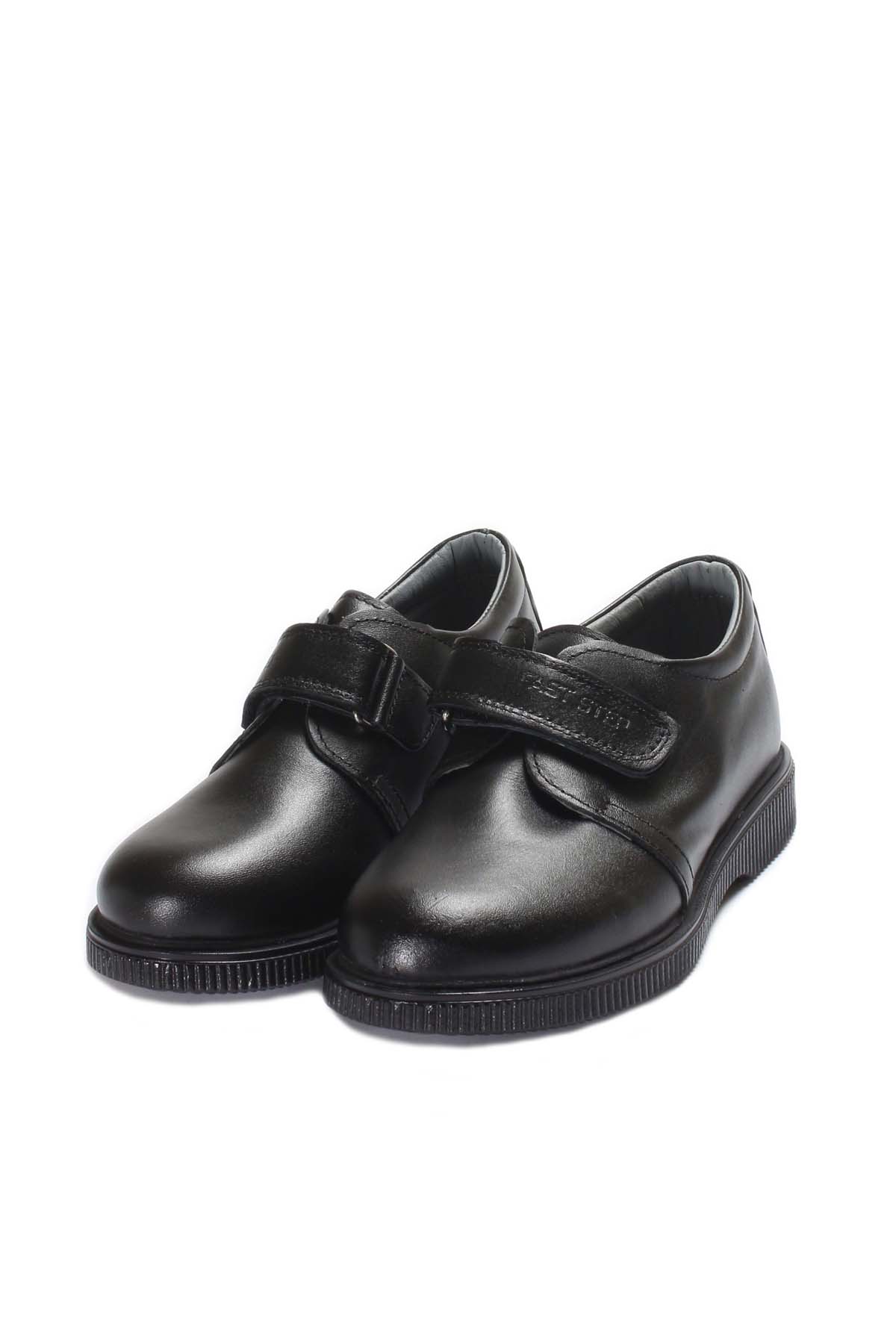 Fast Step Kids Unisex Genuine Leather Boys Daily Shoes Black 006XA913