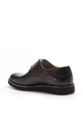 Fast Step Men Genuine Leather Classic Shoes Black 851MA5322 - Thumbnail
