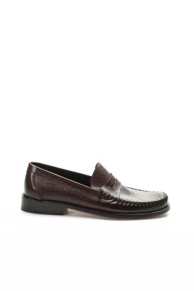Fast Step Men Genuine Leather Classic Shoes Black 932MA68 - Thumbnail