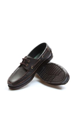 Fast Step Men Genuine Leather Daily Shoes Black 628GADAXFAST - Thumbnail