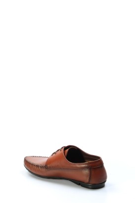Fast Step Men Genuine Leather Daily Shoes Gingery 858MA405 - Thumbnail