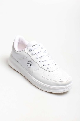 Fast Step Unisex Sport Shoes White Silver 572XA2542 - Thumbnail