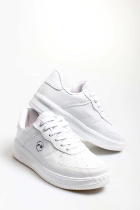 Fast Step Unisex Sport Shoes White Silver 572XA2542 - Thumbnail