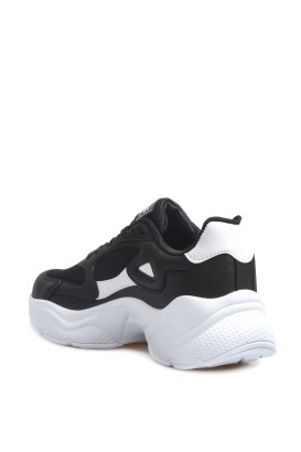 Fast Step Women Sports shoes Black White 666ZA152 - Thumbnail