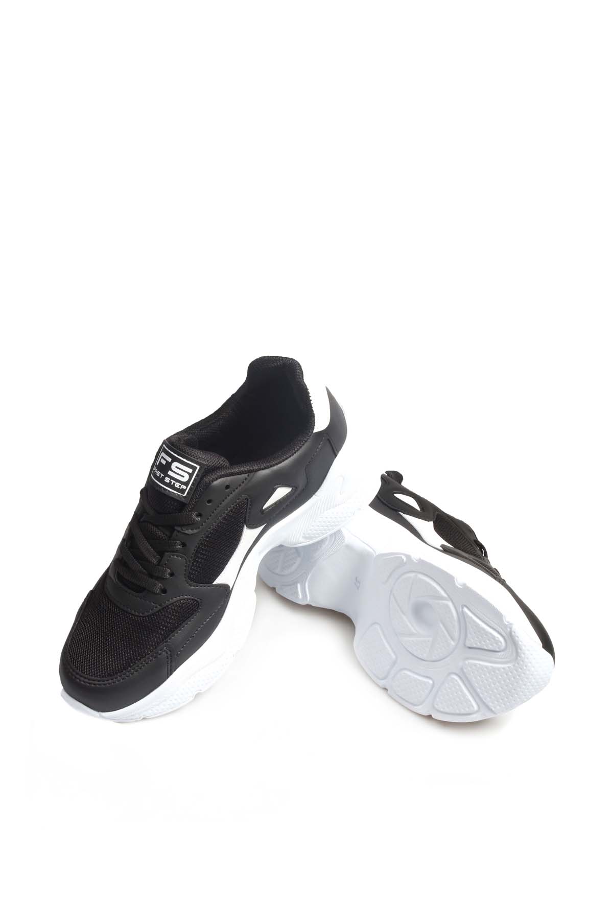 Fast Step Women Sports shoes Black White 666ZA152